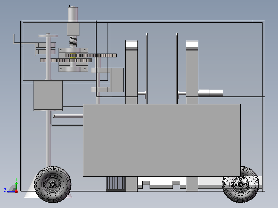 莴笋收割机右视图