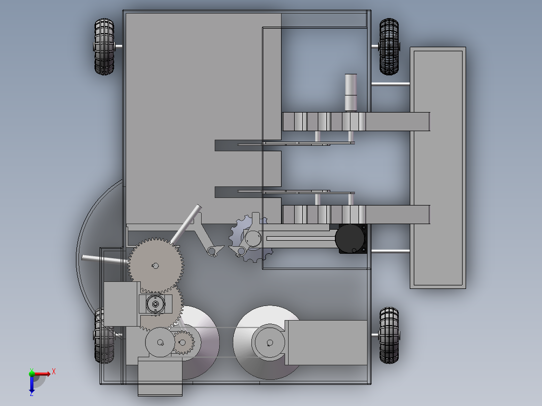 莴笋收割机俯视图
