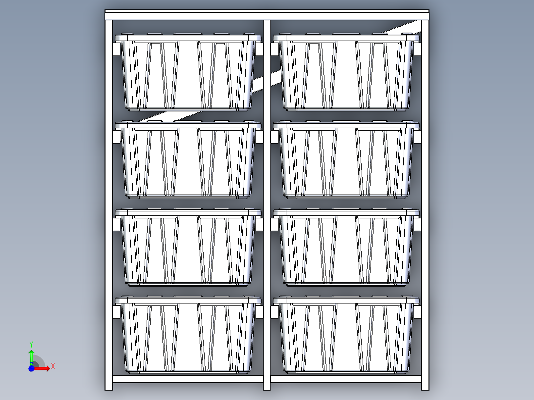 A0002550-27加仑托盘架前视图