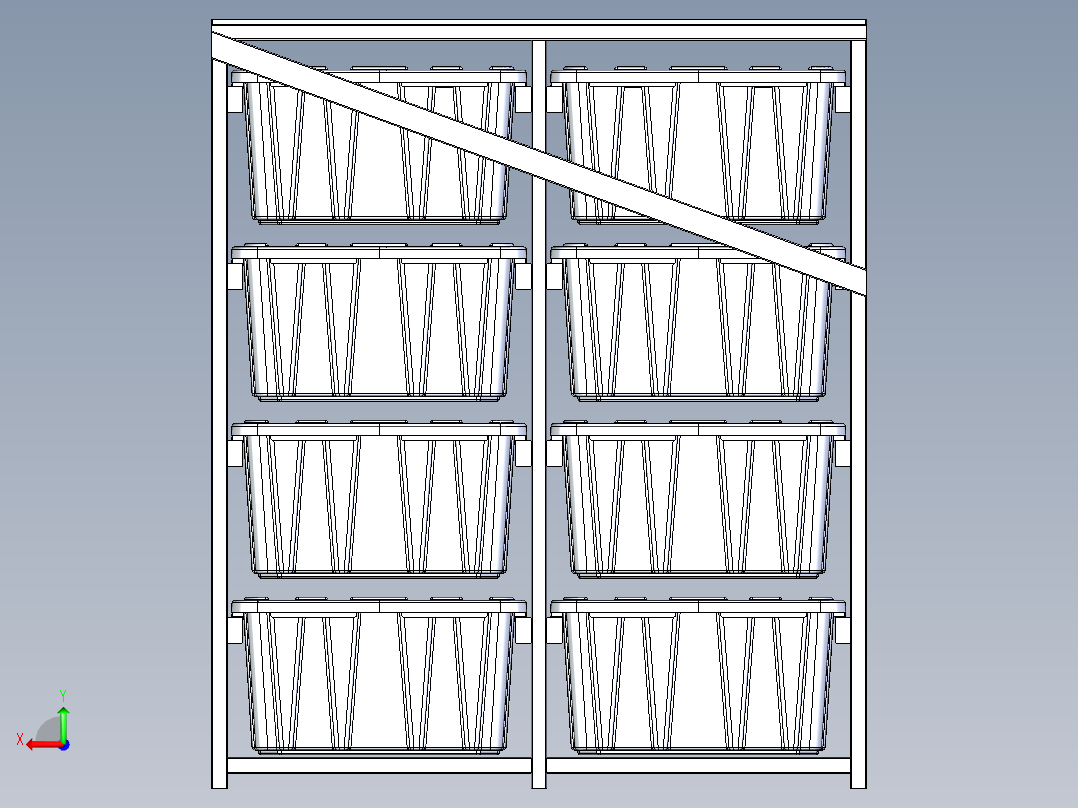 A0002550-27加仑托盘架后视图