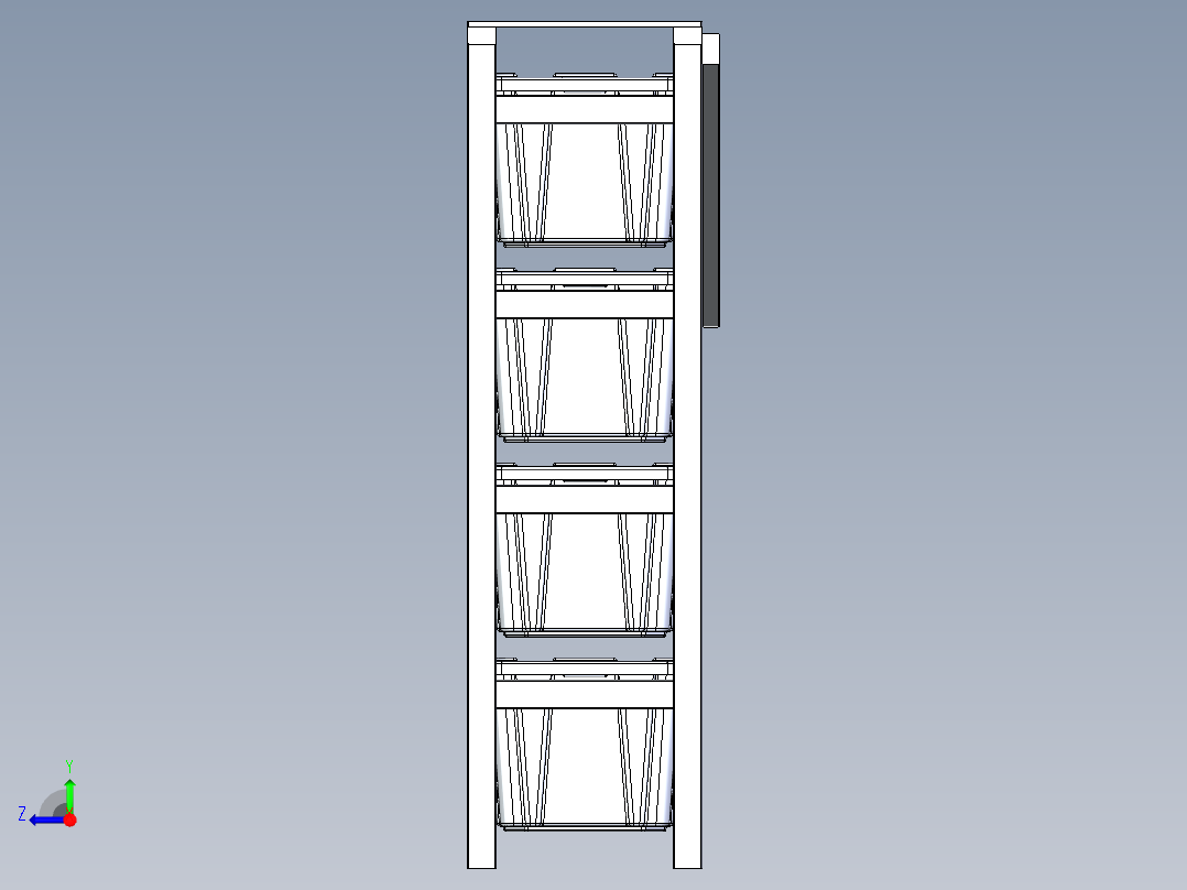 A0002550-27加仑托盘架右视图