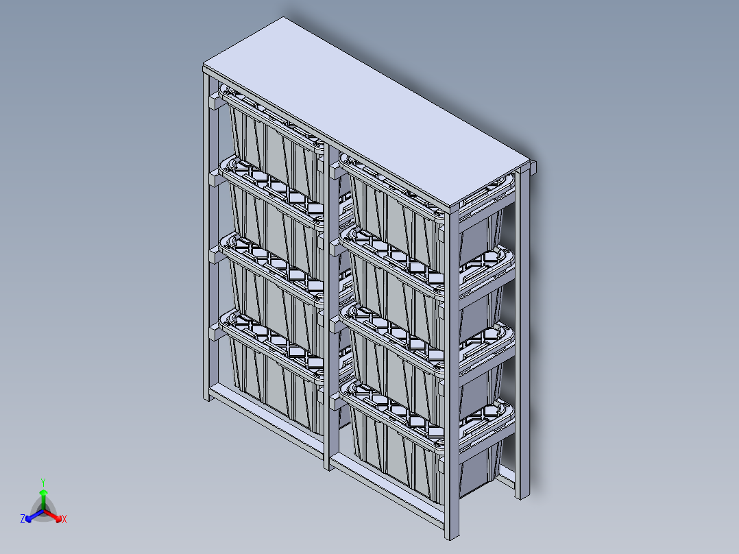 A0002550-27加仑托盘架正等轴测图
