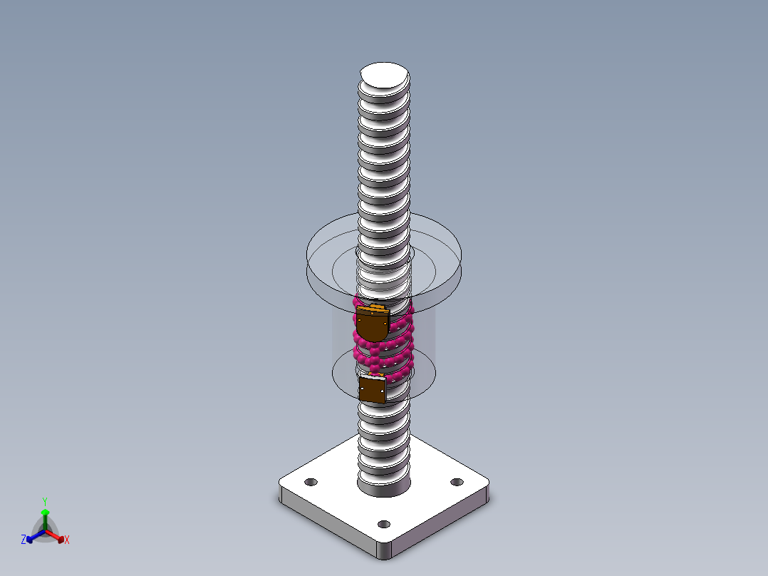 滚珠丝杠2正等轴测图
