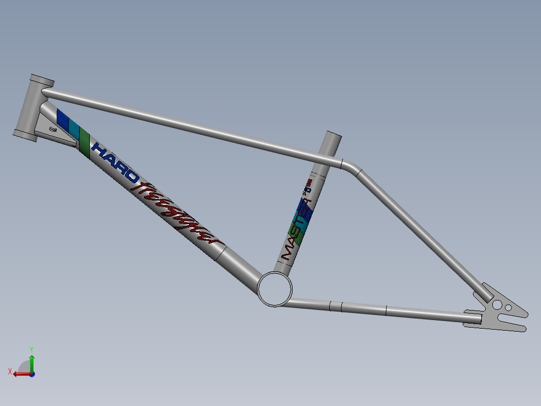 哈罗车架后视图