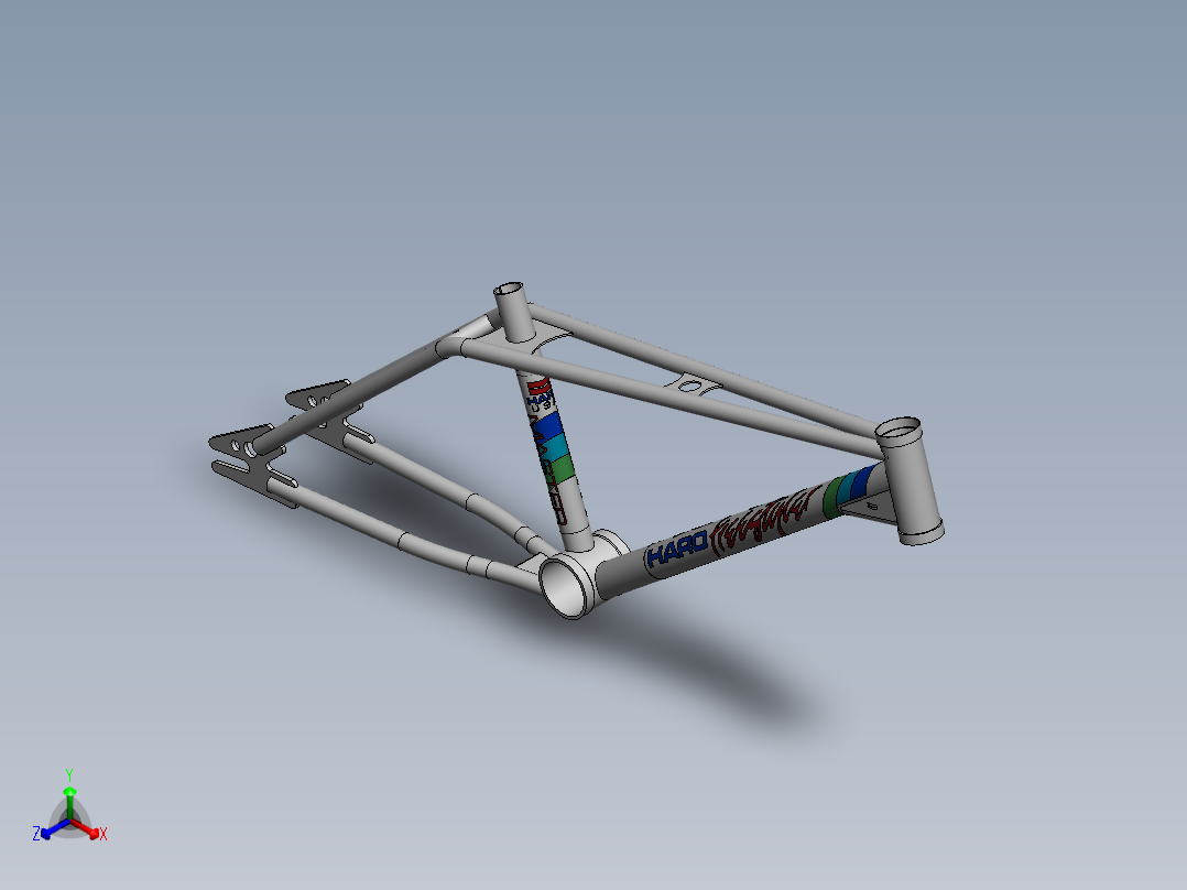 哈罗车架正等轴测图