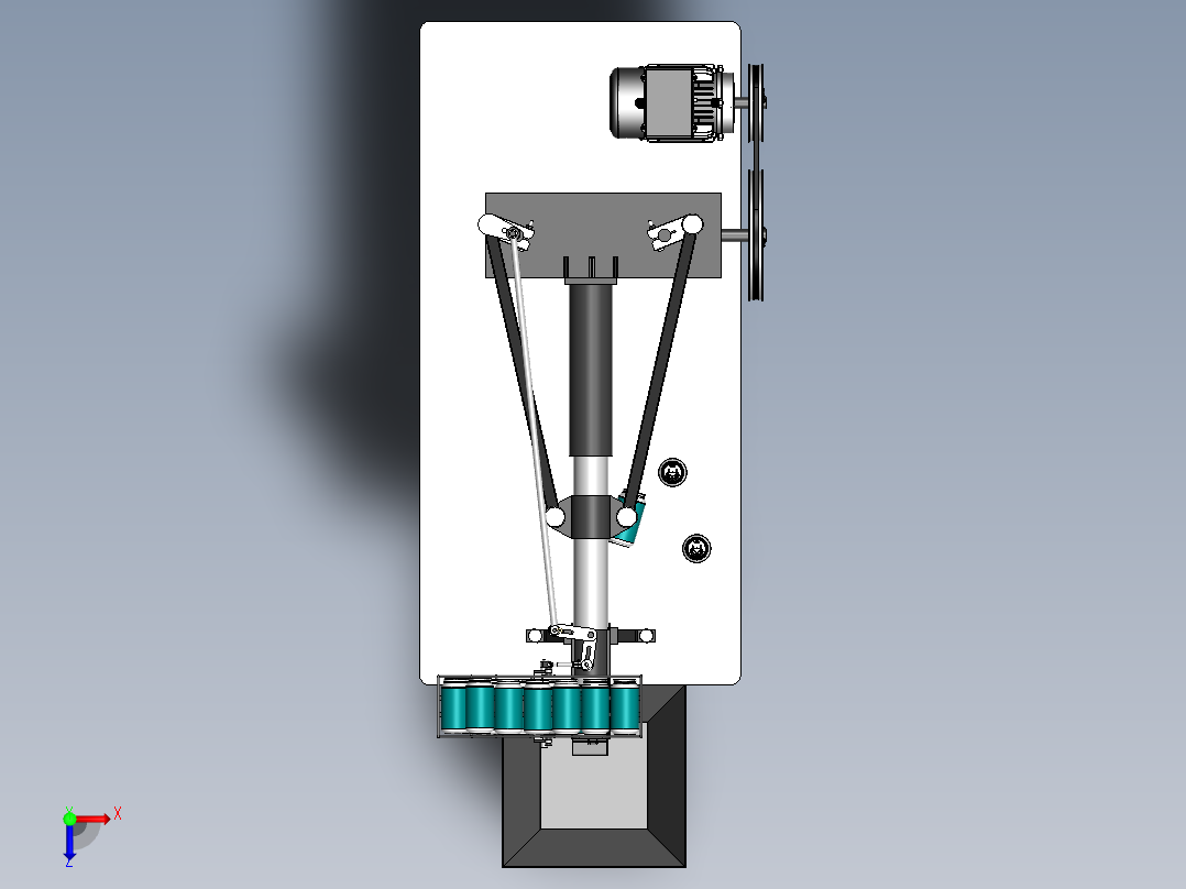 破碎机、易拉罐粉碎机俯视图