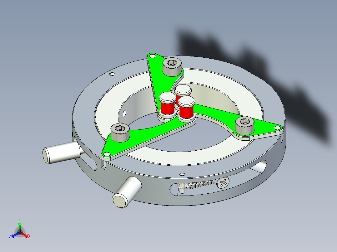 自动抱紧套环正等轴测图