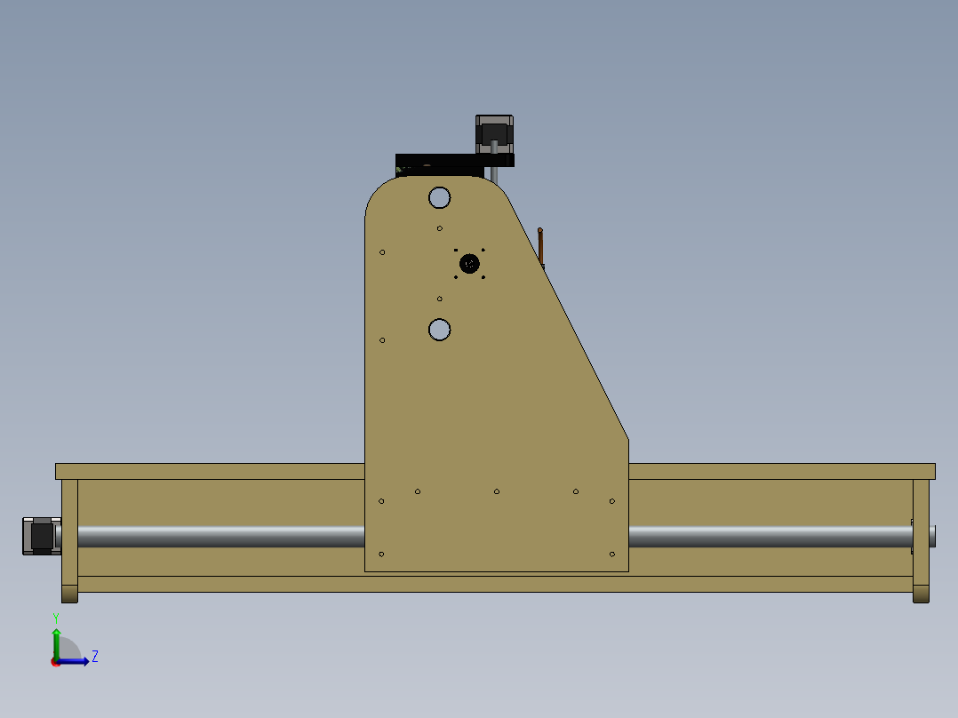 cnc板材雕刻机左视图