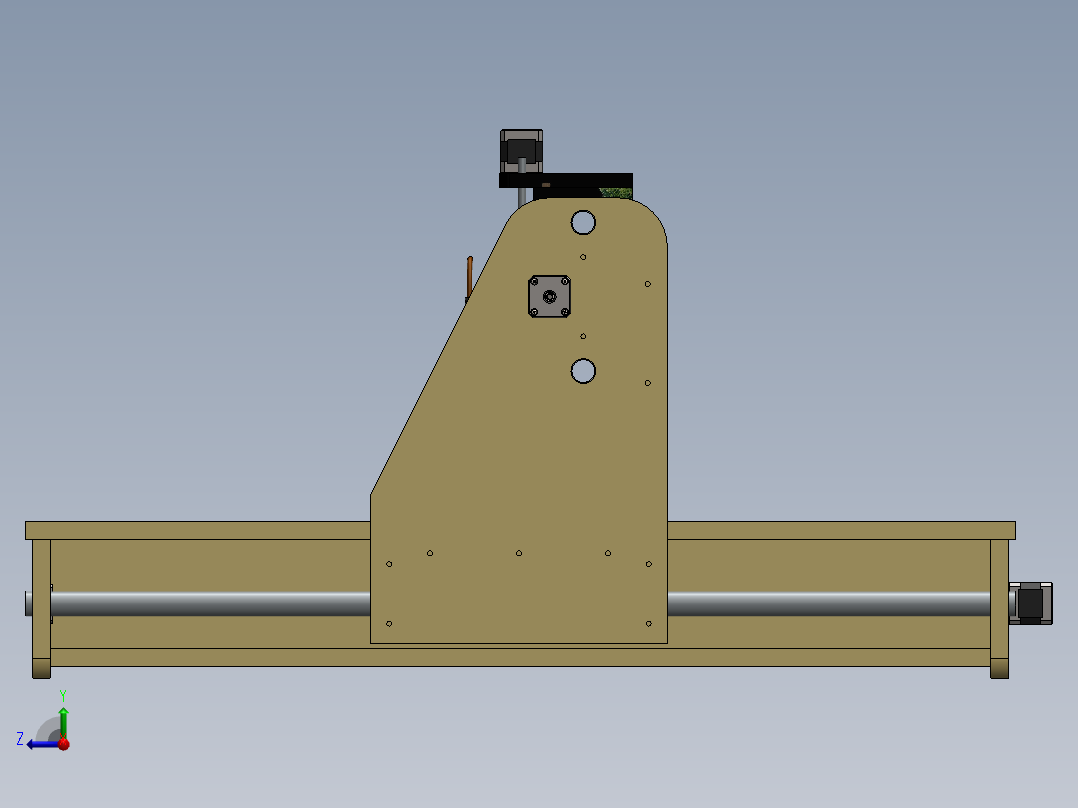 cnc板材雕刻机右视图