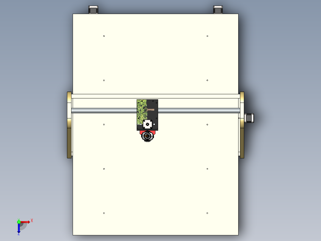 cnc板材雕刻机俯视图