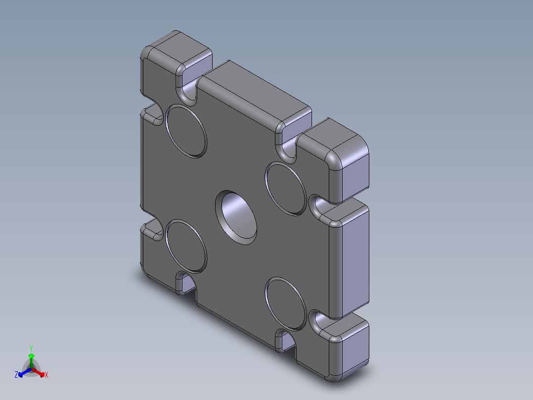 脚杯、脚垫(17)正等轴测图