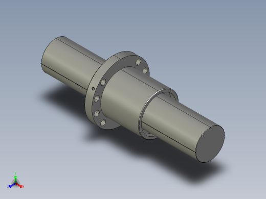 JF12520-8滚珠丝杆3D模型