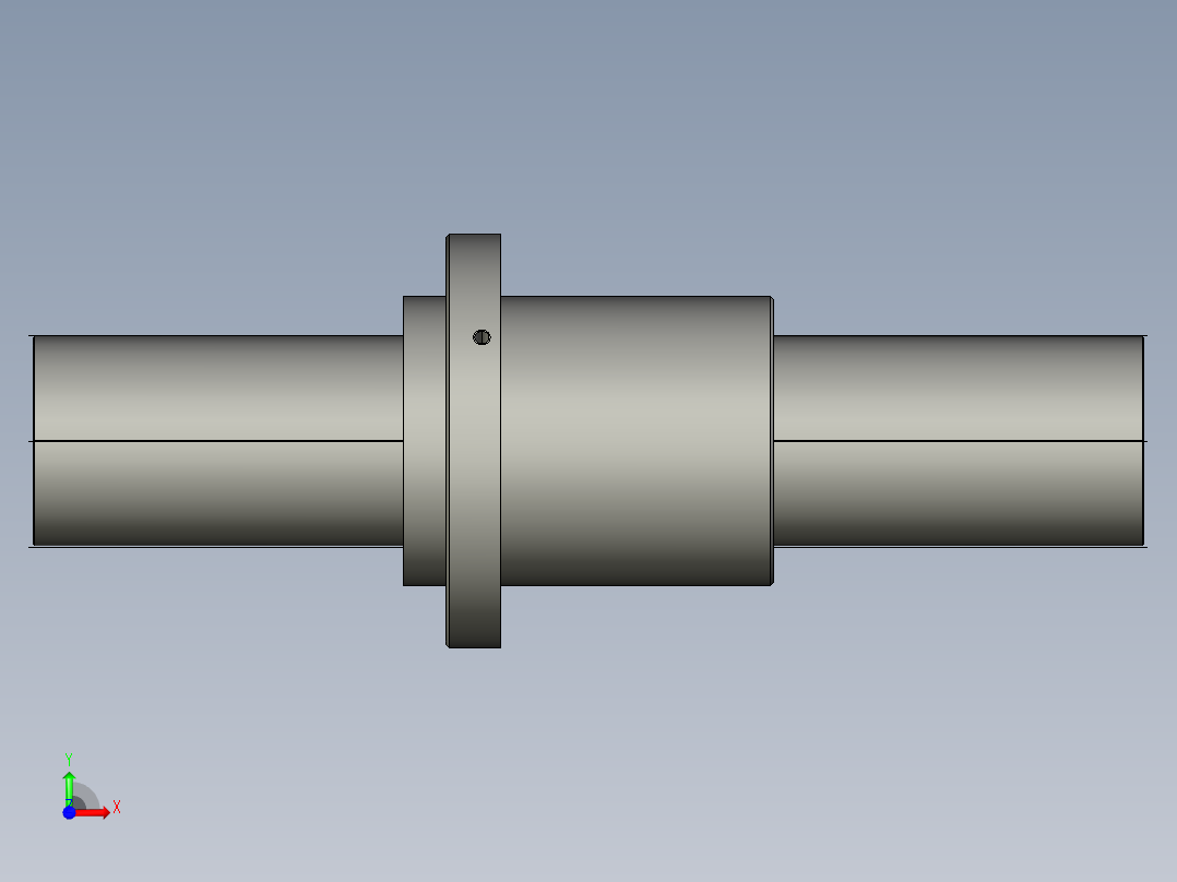 JF12520-8滚珠丝杆3D模型前视图