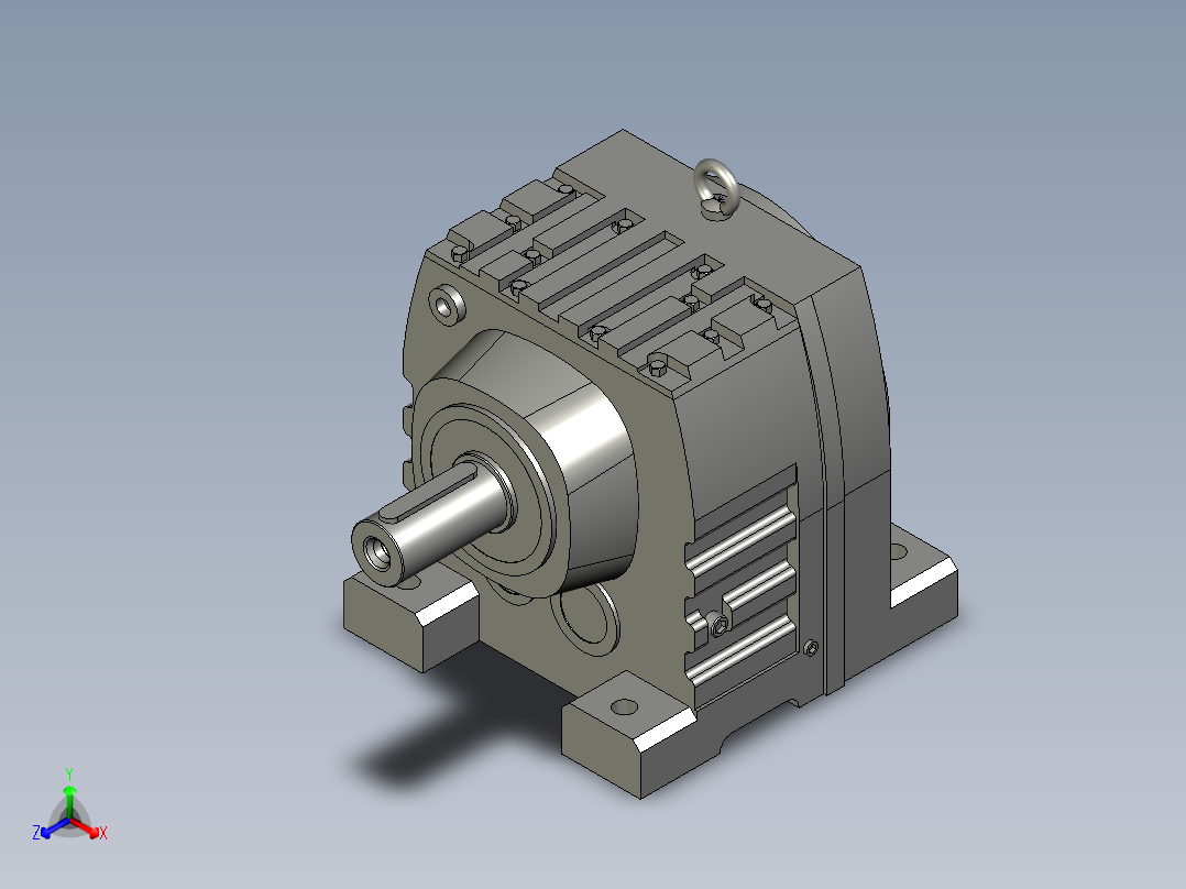 R97底脚轴伸式安装斜齿轮减速机R97-Y75-4P-1824-M1-0_R97