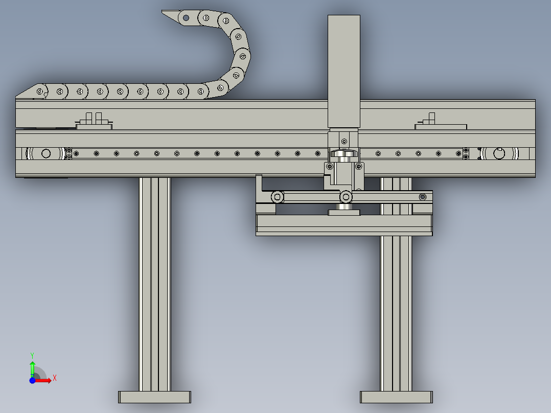 精密滑台取料结构设计前视图