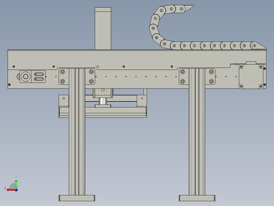 精密滑台取料结构设计后视图