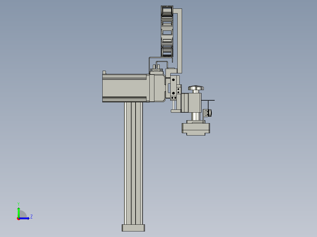 精密滑台取料结构设计左视图