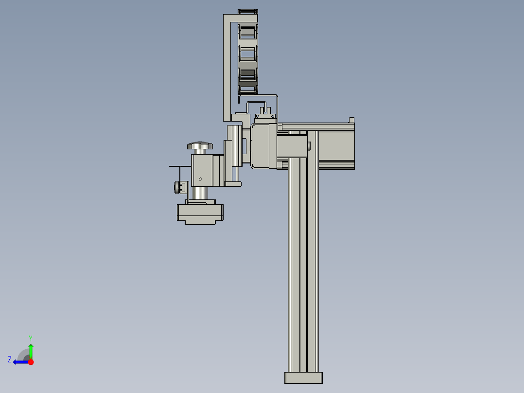 精密滑台取料结构设计右视图