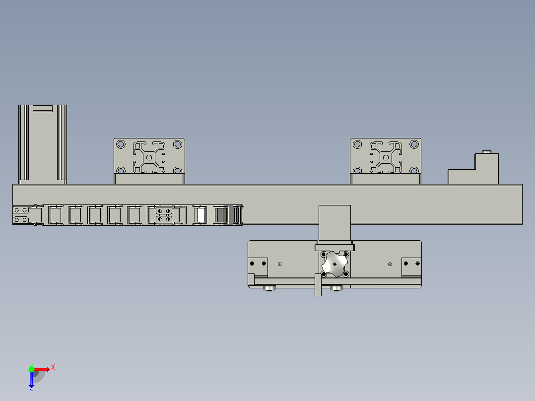 精密滑台取料结构设计俯视图