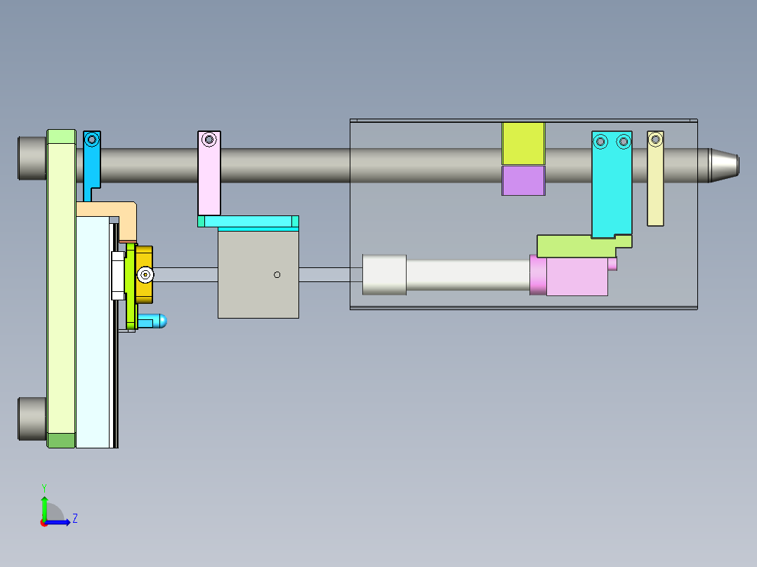端面缺陷检测设备CCD检测机左视图