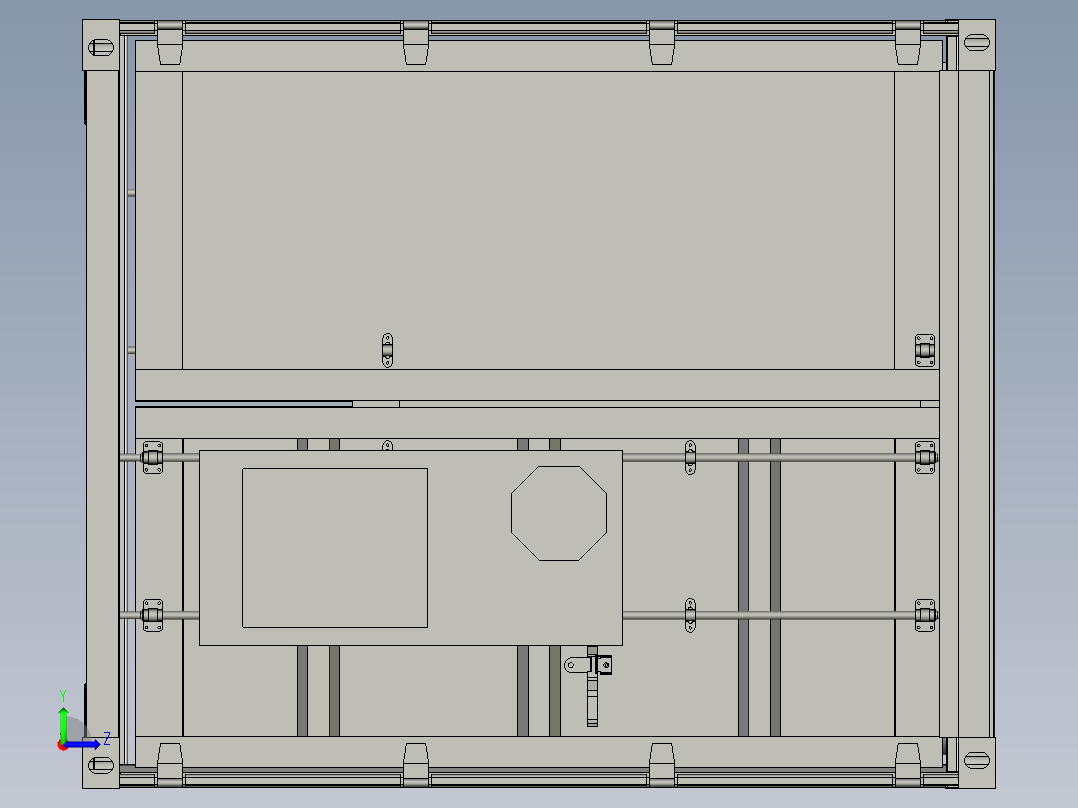 太阳能光伏发电储能箱左视图