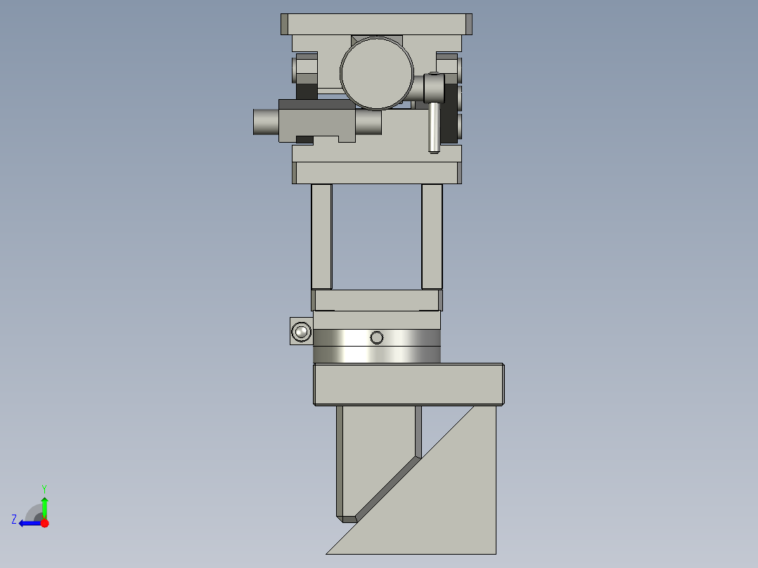 反射朝上右视图