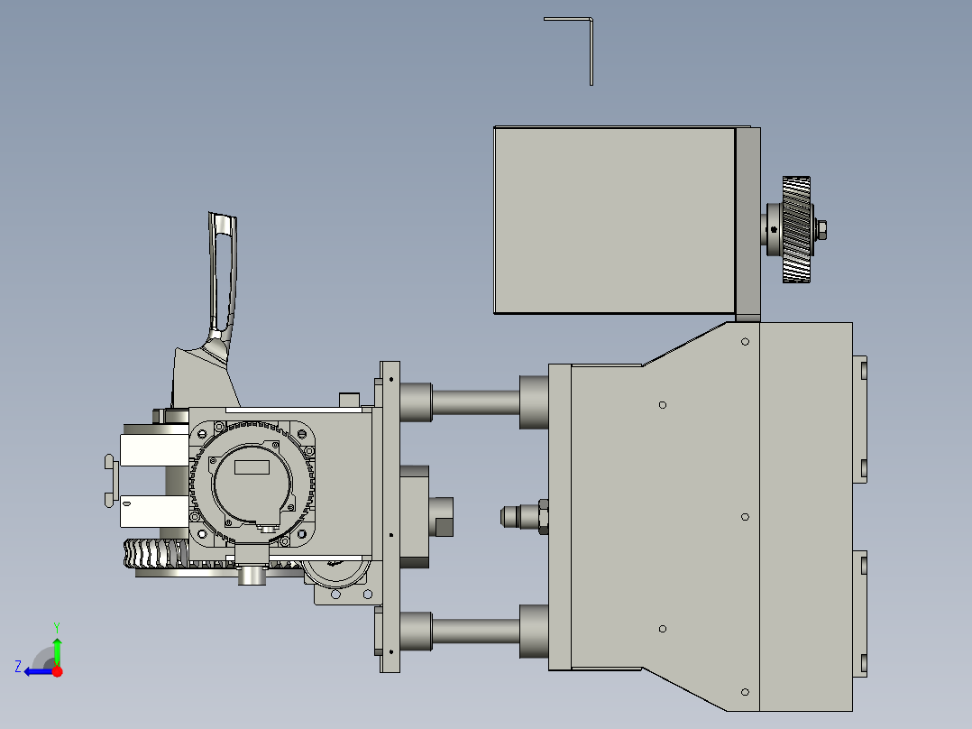 刀柄夹持组右视图