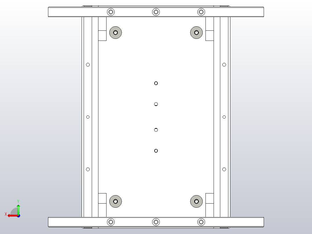 料盘顶升工装后视图