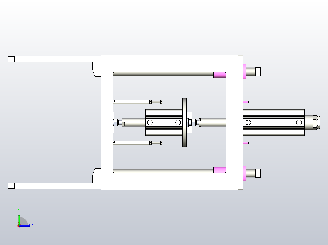 料盘顶升工装左视图
