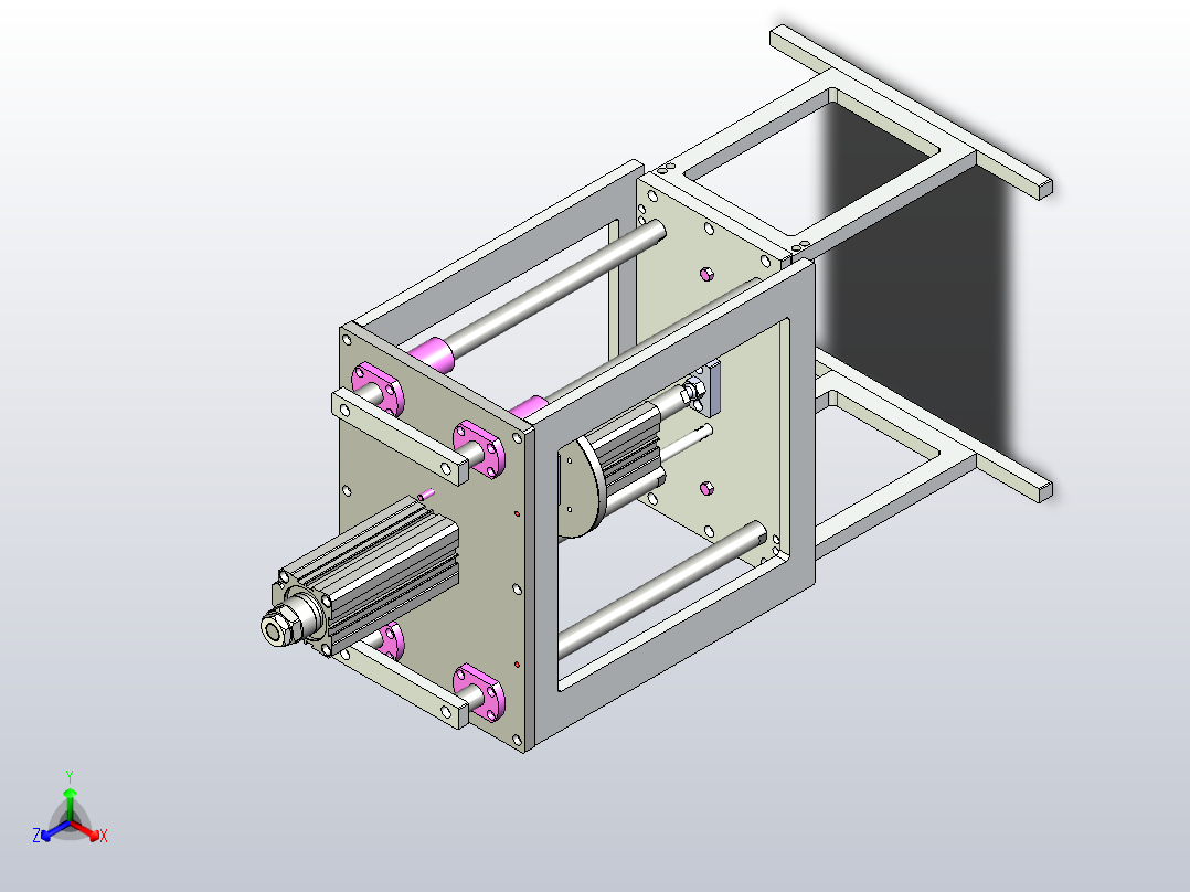 料盘顶升工装正等轴测图