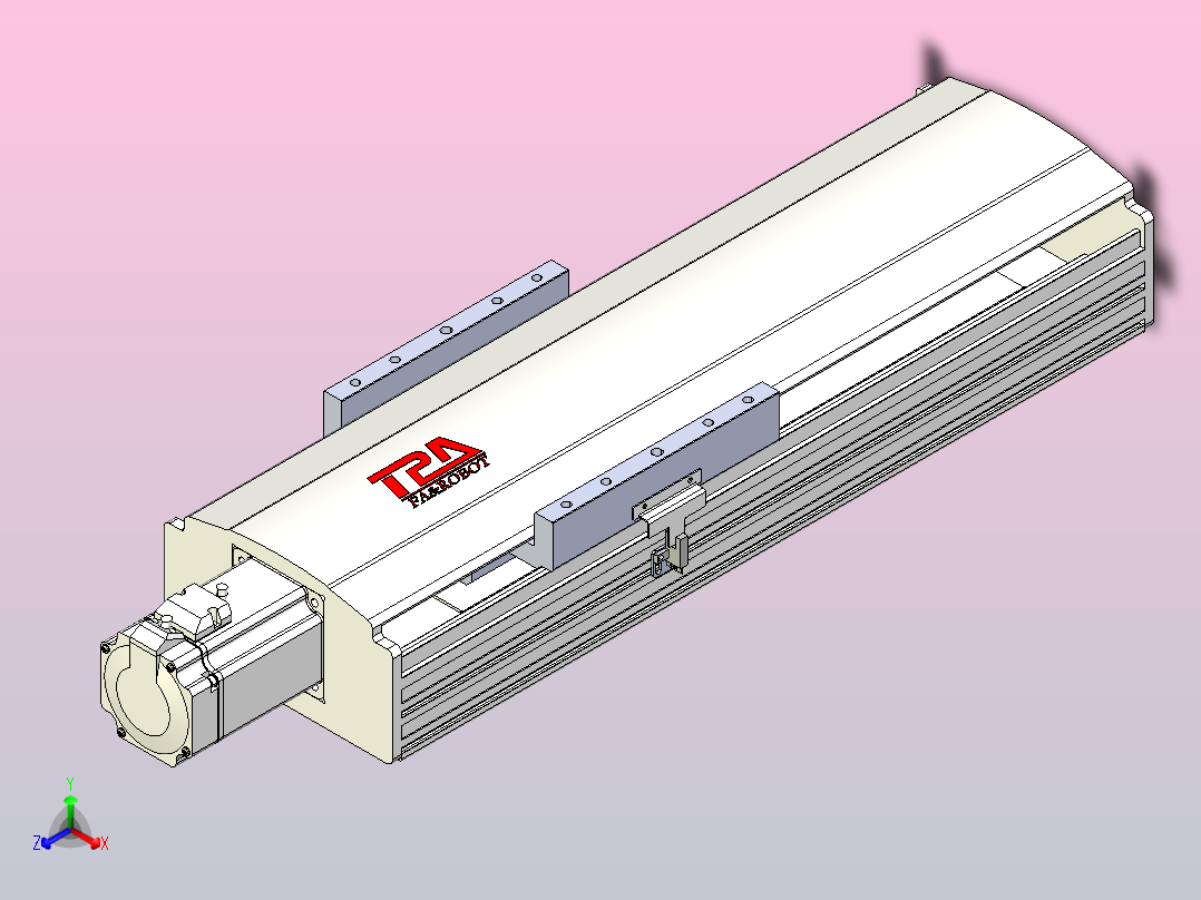 日规模组半封闭丝杆TPA-HNR-202D-2510C-L250-M-Y-P75-N3主视图