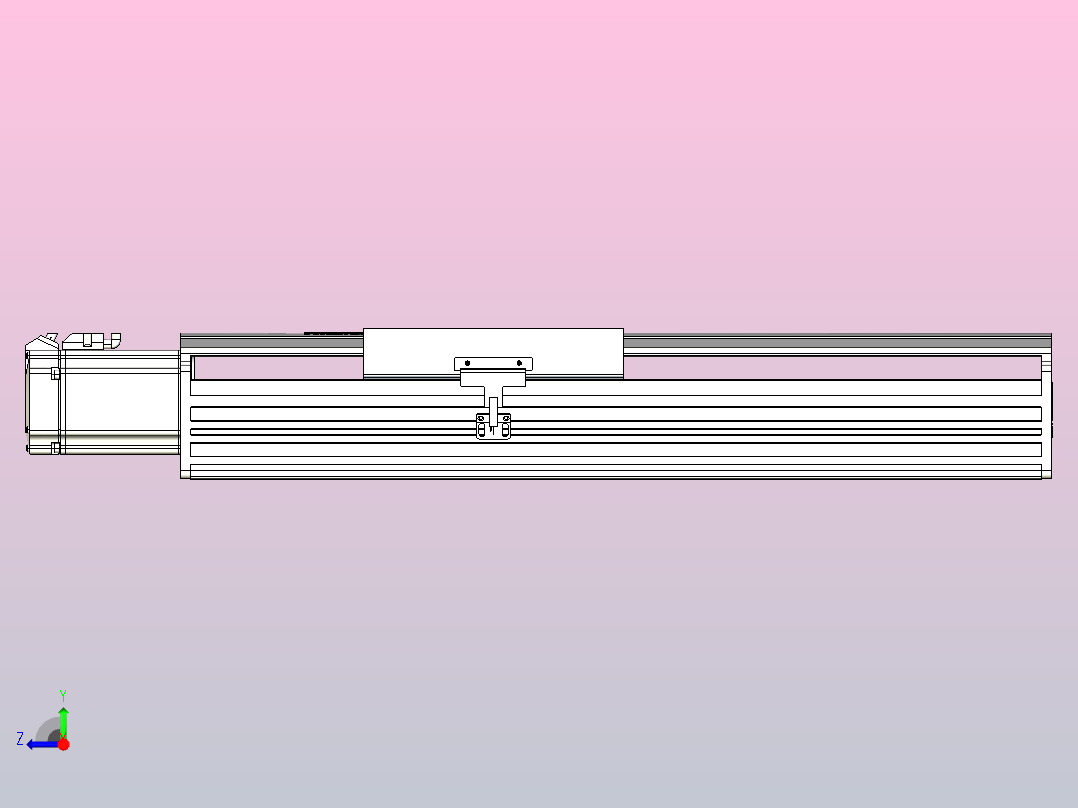 日规模组半封闭丝杆TPA-HNR-202D-2510C-L250-M-Y-P75-N3右视图