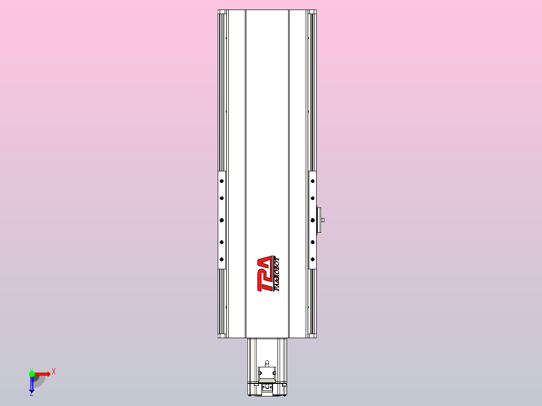 日规模组半封闭丝杆TPA-HNR-202D-2510C-L250-M-Y-P75-N3俯视图