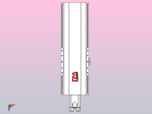 日规模组半封闭丝杆TPA-HNR-202D-2510C-L250-M-Y-P75-N3俯视缩略图