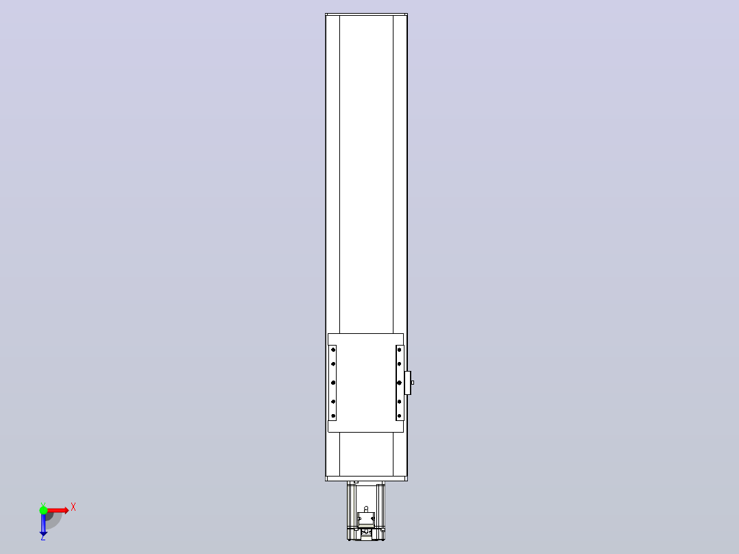 滚珠丝杠直线轴带导轨全封闭TPA-HCR-175D-2510C-L650-M-C-P75-N3俯视图