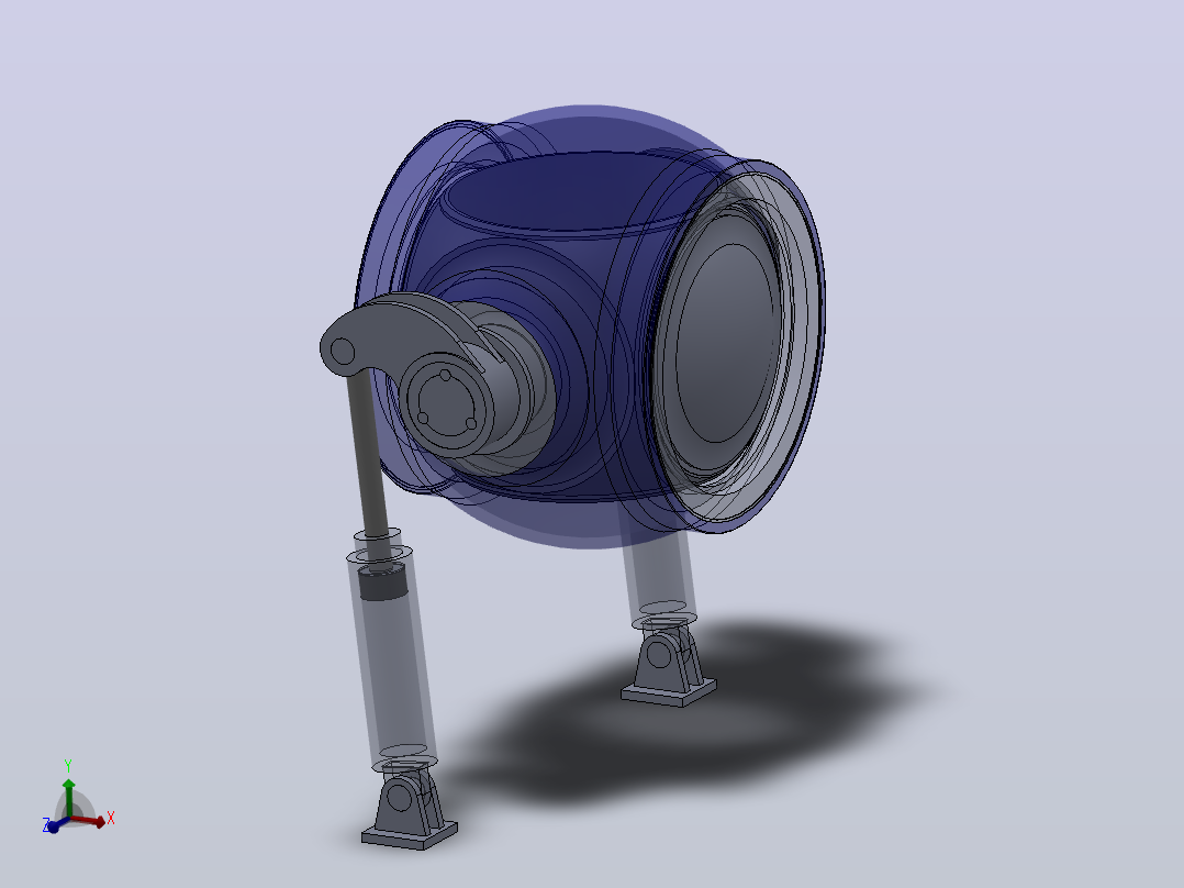 抽水蓄能电站进水球阀3D模型主视图