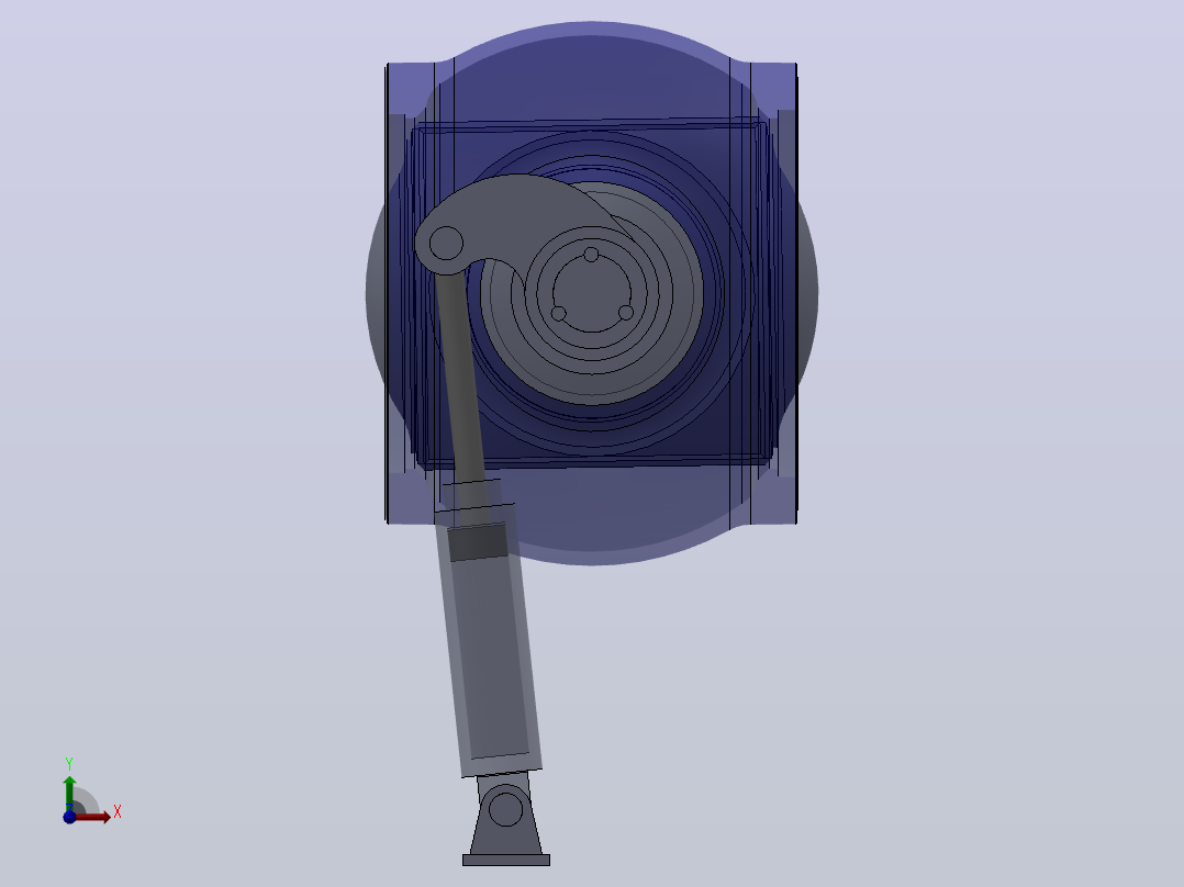抽水蓄能电站进水球阀3D模型前视图