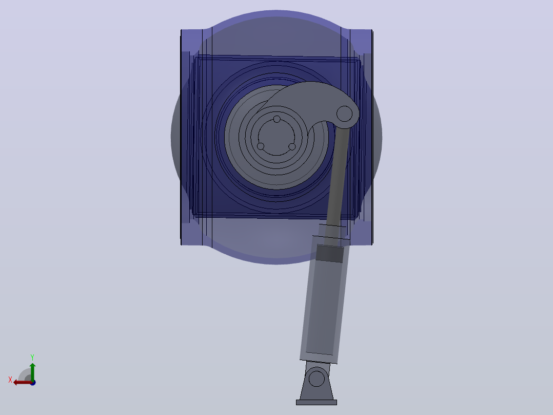 抽水蓄能电站进水球阀3D模型后视图