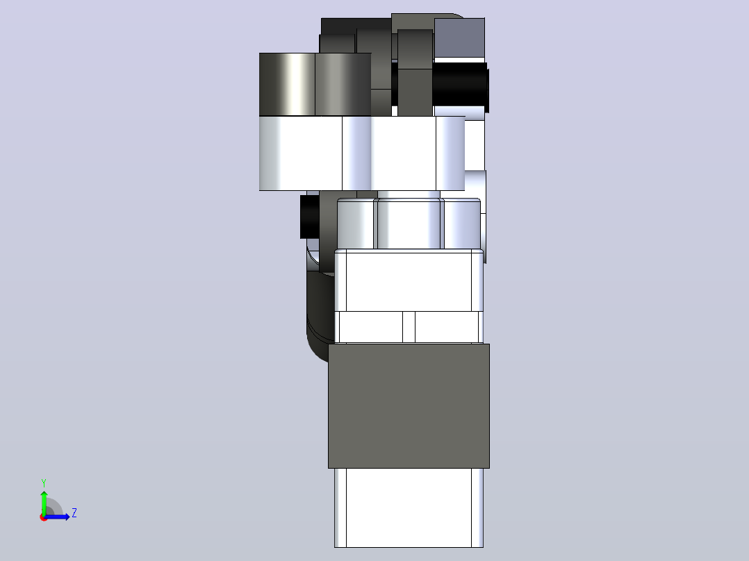 单根手指机构3D数模图纸 Solidworks设计 附STEP左视图