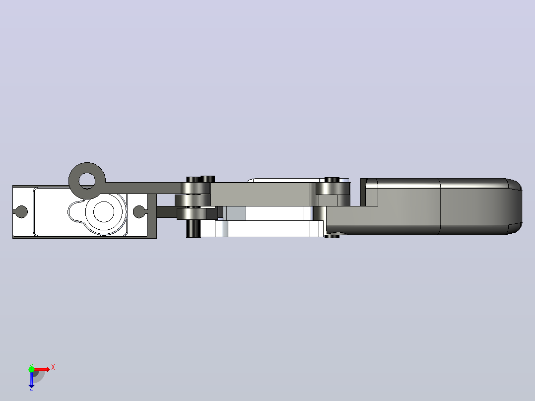 单根手指机构3D数模图纸 Solidworks设计 附STEP俯视图