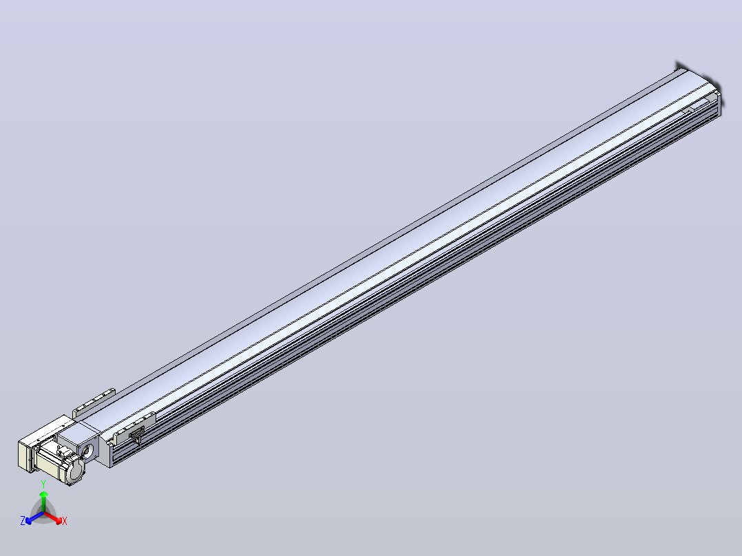 皮带直线轴半封闭可选导轨TPA-HNB-175D-140-L2150-ML-C-P75-N3主视图