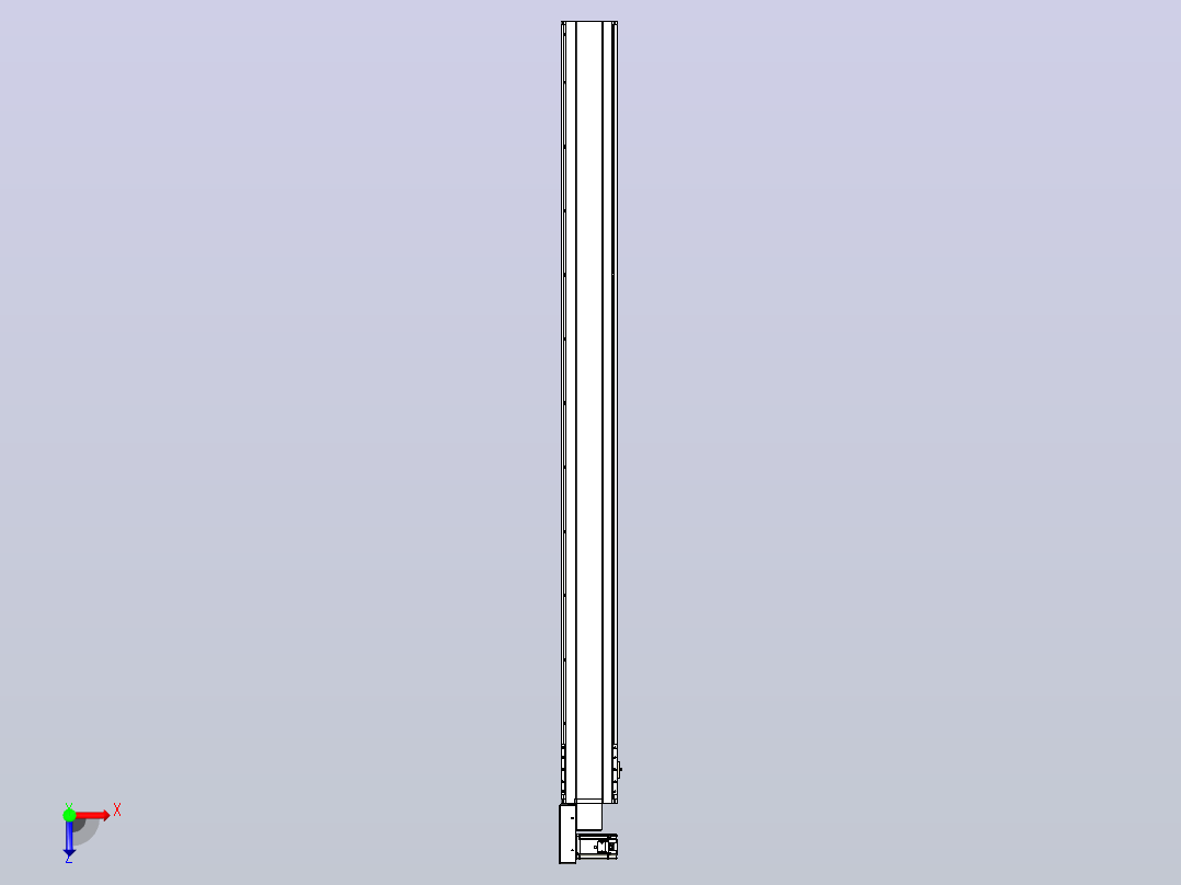 皮带直线轴半封闭可选导轨TPA-HNB-175D-140-L2150-ML-C-P75-N3俯视图