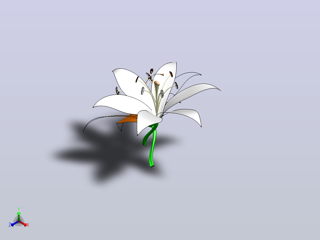 百合花正等轴测图