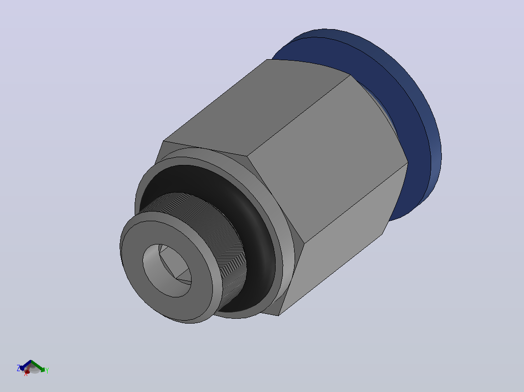 IPC-G 螺纹直通-G螺纹_IPC08-G01主视图