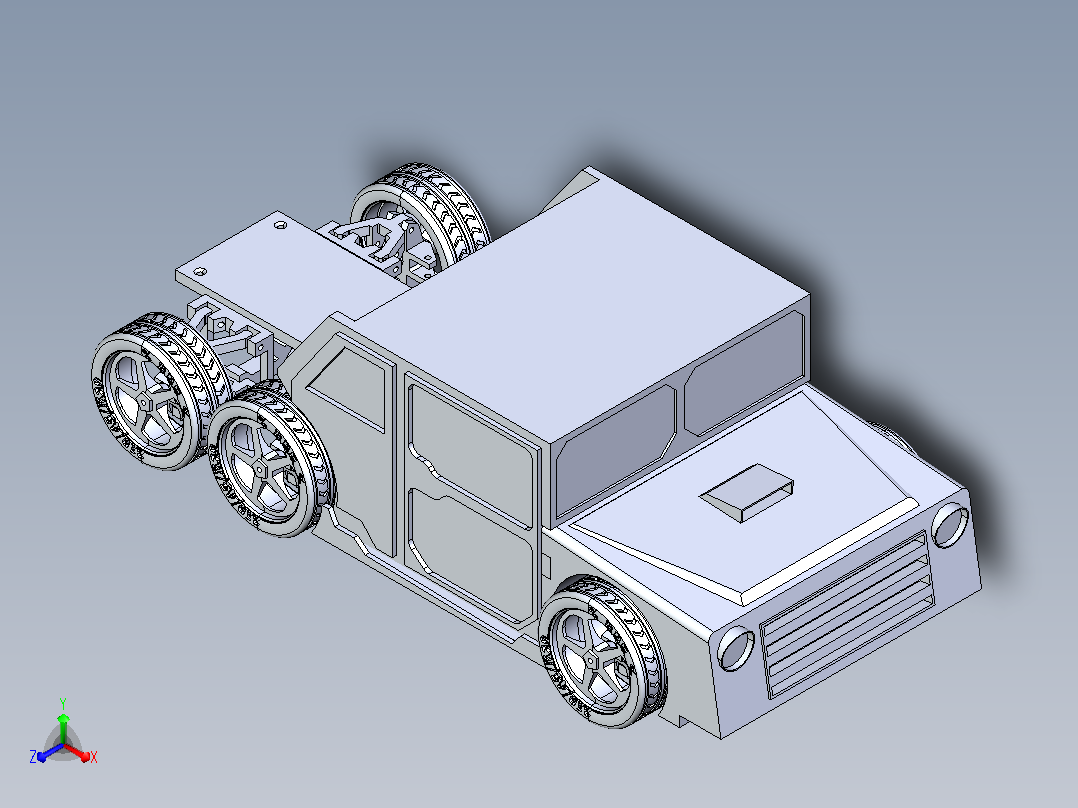 6x6悍马比例模型主视图
