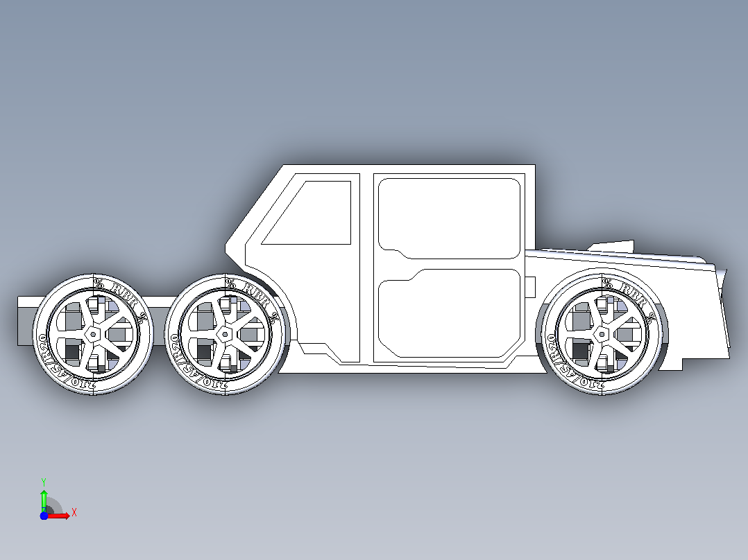 6x6悍马比例模型前视图
