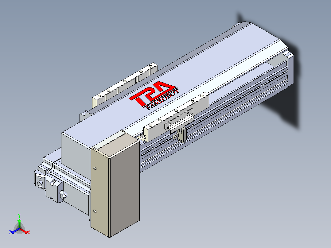 皮带直线轴半封闭可选导轨TPA-HNB-120D-110-L100-RP-C-P40-N3主视图