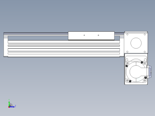 皮带直线轴半封闭可选导轨TPA-HNB-120D-110-L100-RP-C-P40-N3左视缩略图