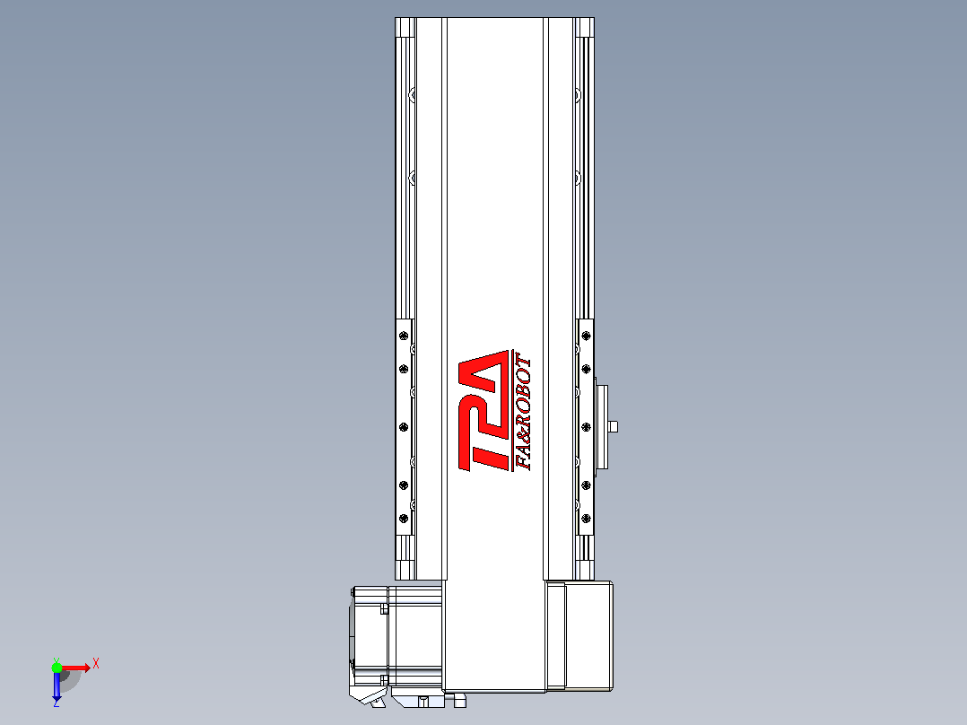 皮带直线轴半封闭可选导轨TPA-HNB-120D-110-L100-RP-C-P40-N3俯视图
