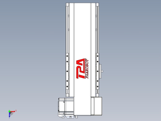 皮带直线轴半封闭可选导轨TPA-HNB-120D-110-L100-RP-C-P40-N3俯视缩略图